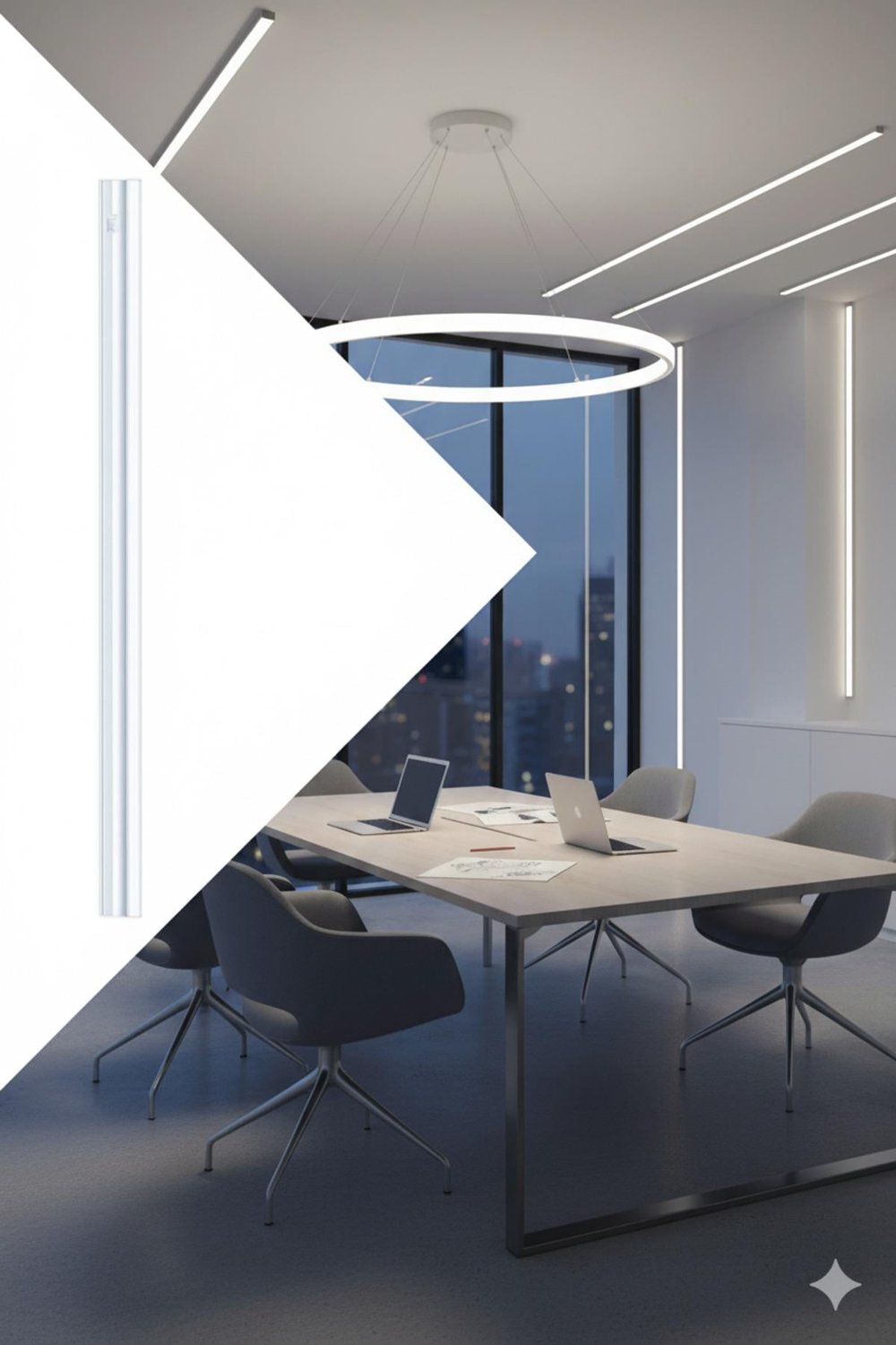 KFL139 T5 Yuvarlak LED Armatür 90cm Günışığı (Modern Dekoratif Aydınlatma)