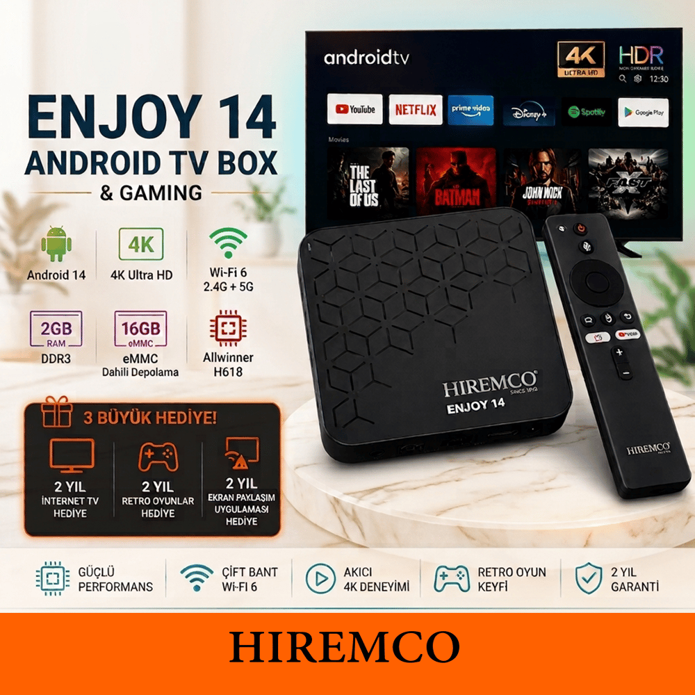 Hiremco Enjoy 14 Android TV Box - Gaming