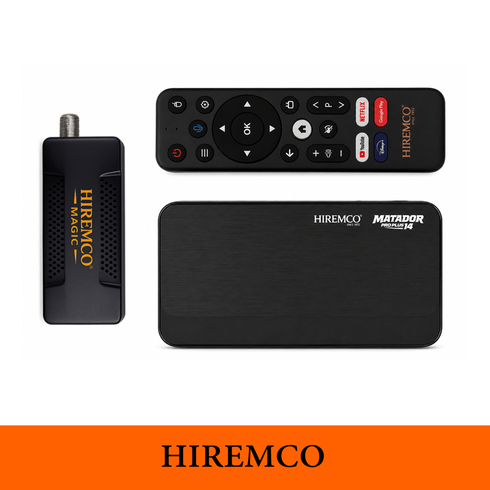 Hiremco Matador Pro Plus 14 + Magic USB-A Kurulu Uydu Seti 4K Android TV Box