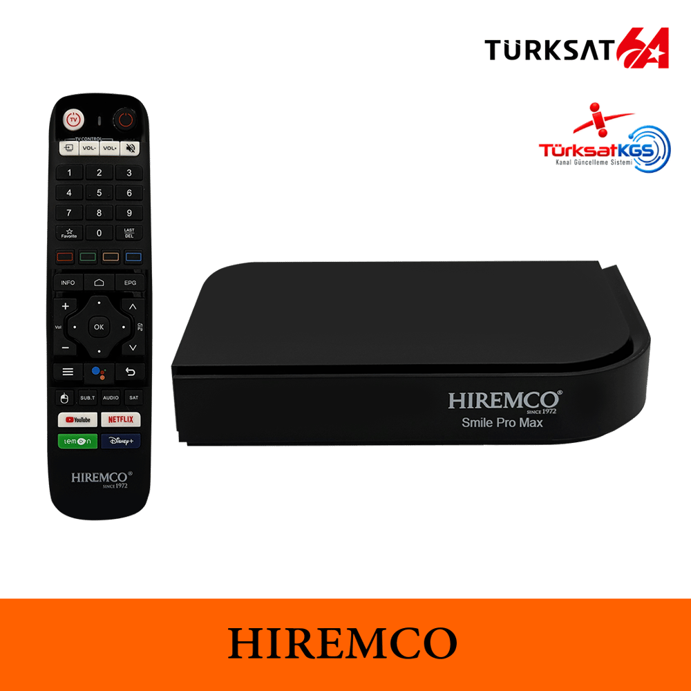 Hiremco Smile Pro Max 4K 64GB Android 12 Uydu Alıcısı