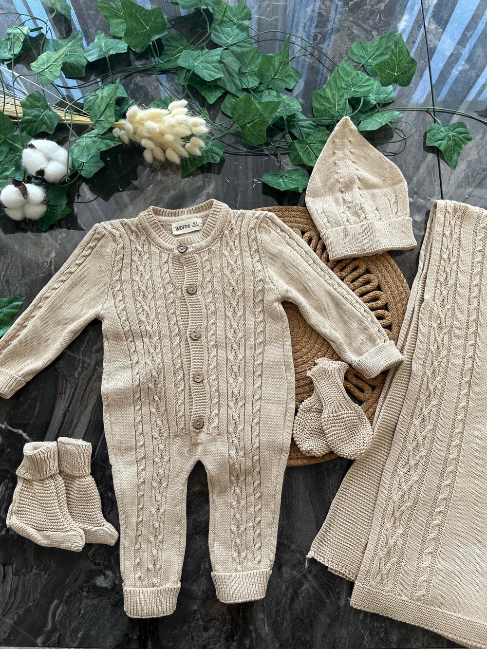 Örgü Desenli Unisex Model 5'li Set