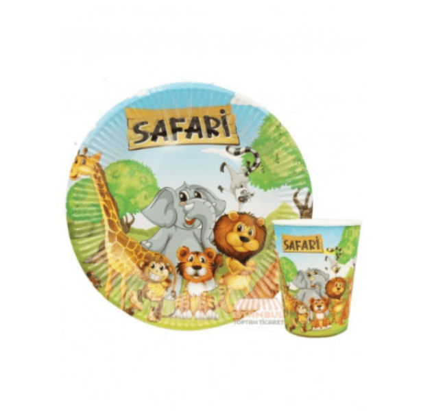 SAFARİ TABAK BARDAK SET 8'Lİ