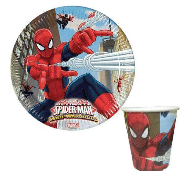SPİDERMAN TABAK/BARDAK SET 8’Lİ