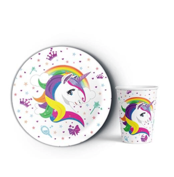 UNİCORN TABAK BARDAK SET 8'Lİ