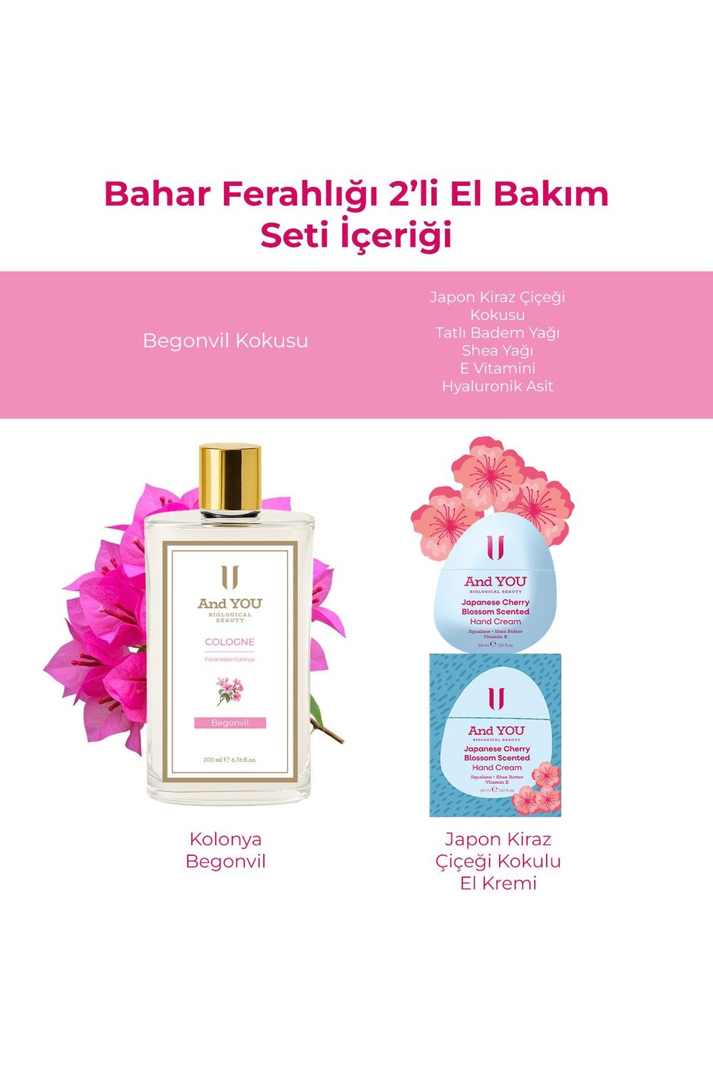 And You Bahar Ferahlığı 2li El Bakım Seti