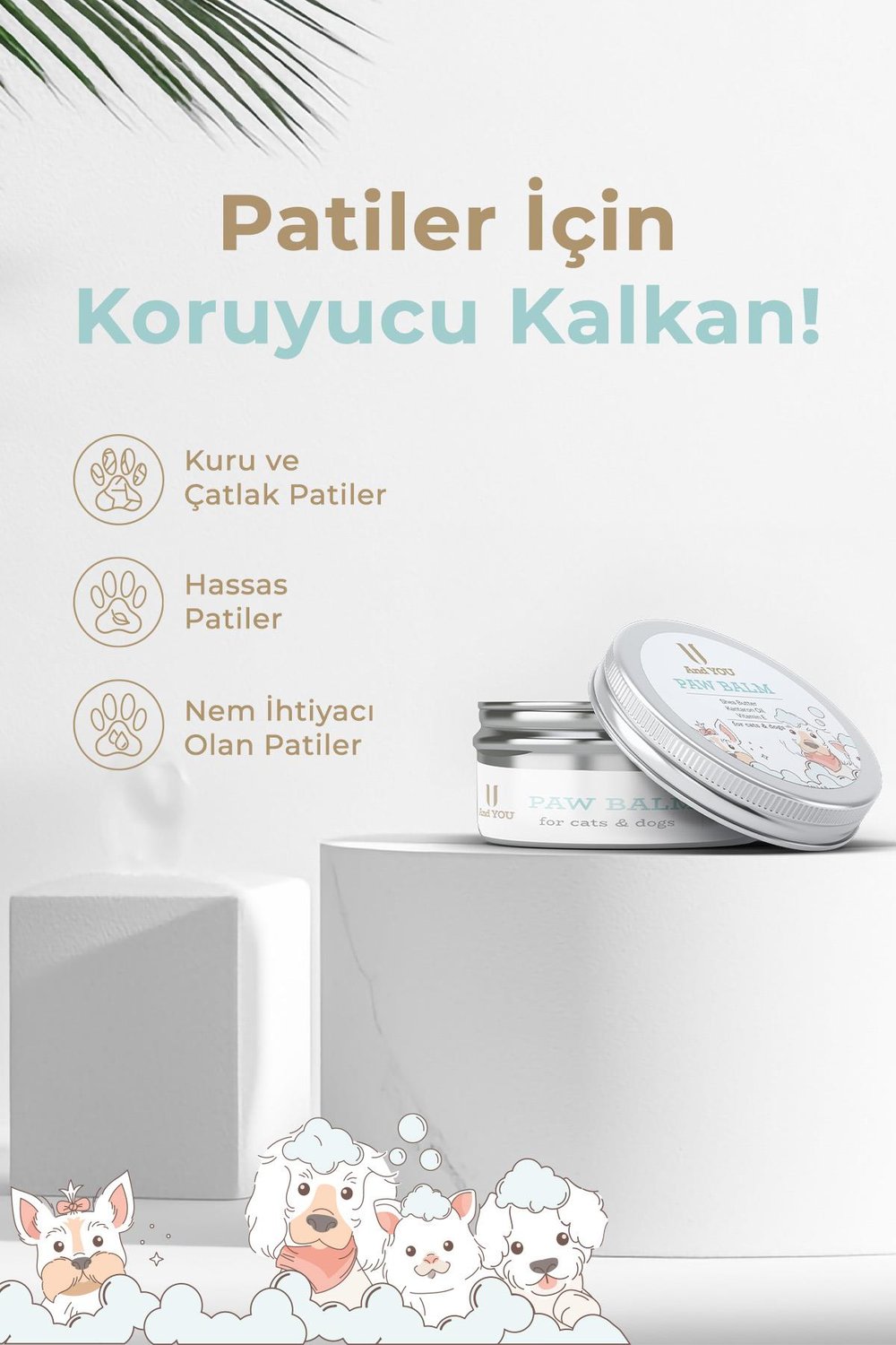 And You Kedi ve Köpekler İçin Pati Bakım Balmı 50 ml Onarıcı ve Nemlendirici