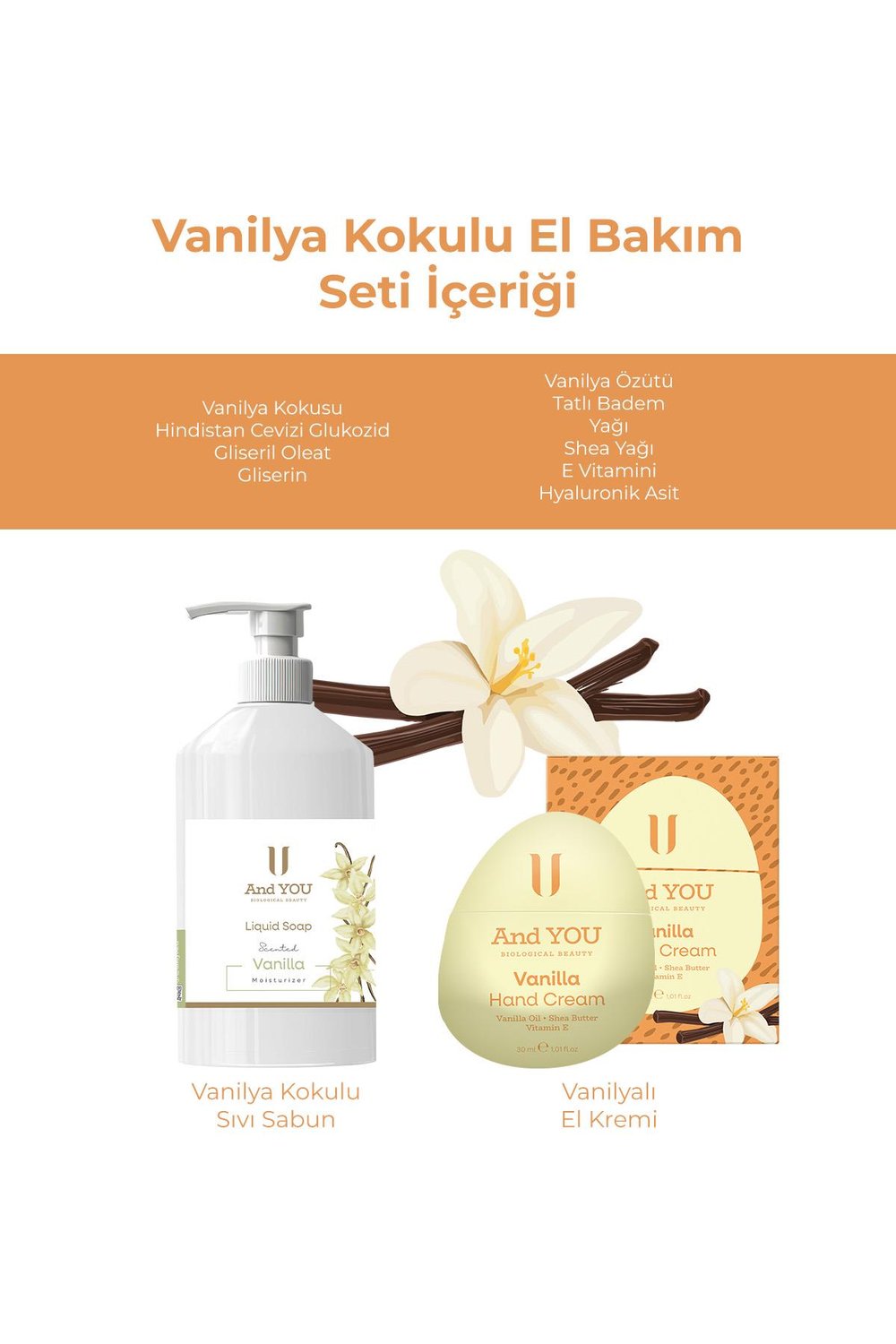 And You Vanilya Kokulu 2li El Bakım Seti