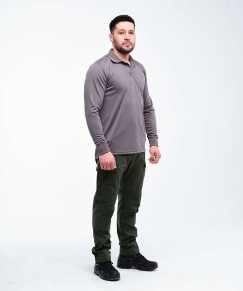 Aura Tactical Polo Uzun Kol T-shirt/ Antrasit