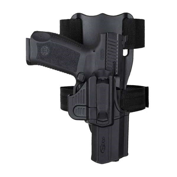 Akar Polimer Glock Alçak Taşıma Bel Bacak Tabanca Kılıfı - Siyah