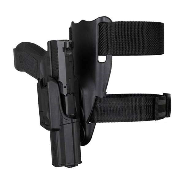 Akar Polimer Glock Alçak Taşıma Bel Bacak Tabanca Kılıfı - Siyah