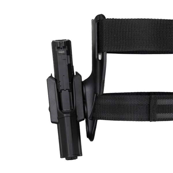 Akar Polimer Glock Alçak Taşıma Bel Bacak Tabanca Kılıfı - Siyah