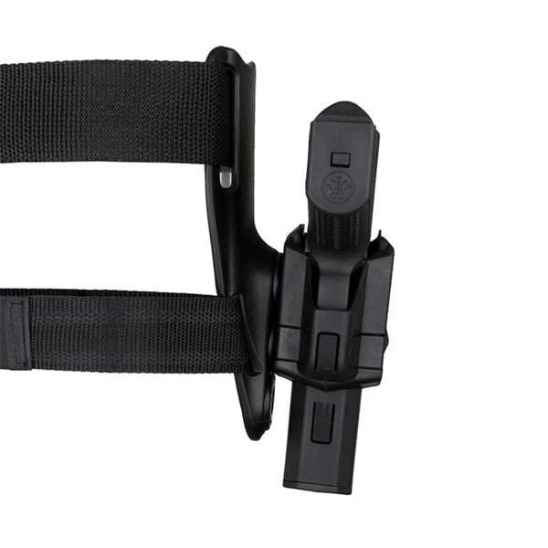 Akar Polimer Glock Alçak Taşıma Bel Bacak Tabanca Kılıfı - Siyah