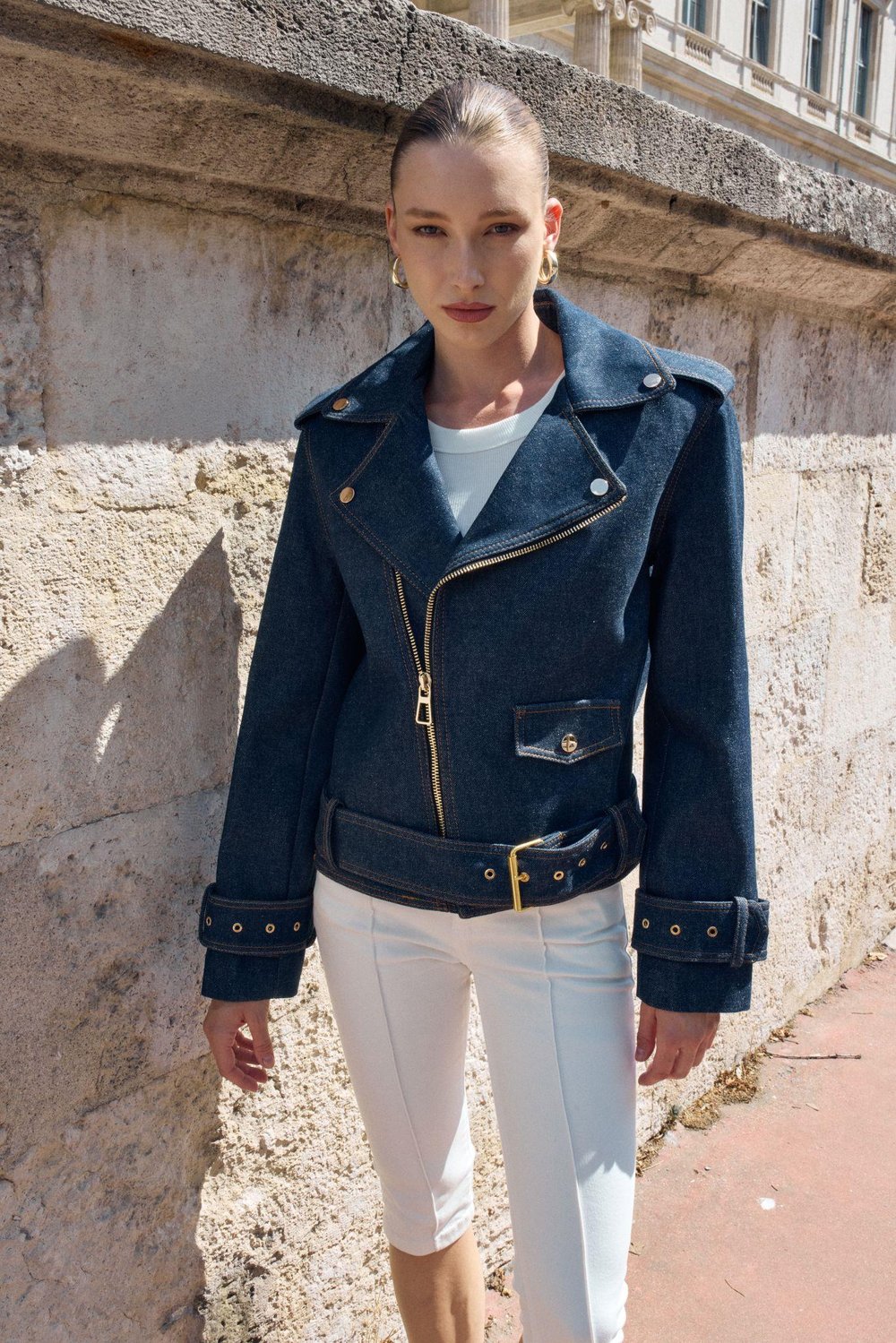 RV STUDİO FERMUARLI DENIM CEKET