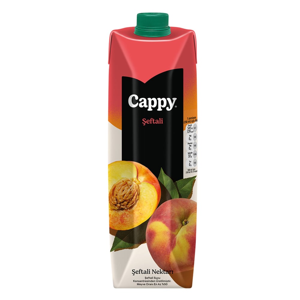 CAPPY ŞEFTALİ MEYVE SUYU 1 LT