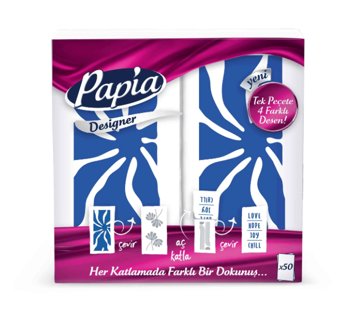 Papia Designer Peçete 50'li