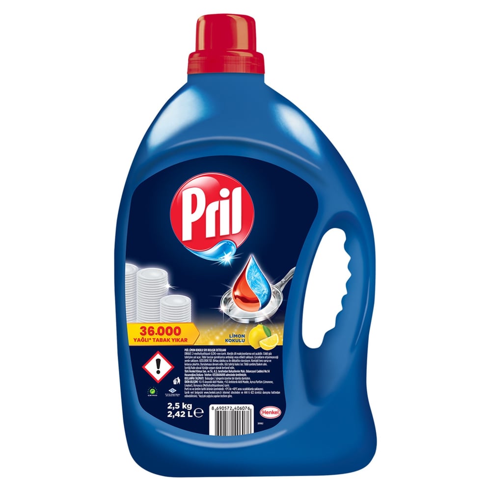 PRİL SIVI BULAŞIK DETERJANI LİMON 2,5 KG