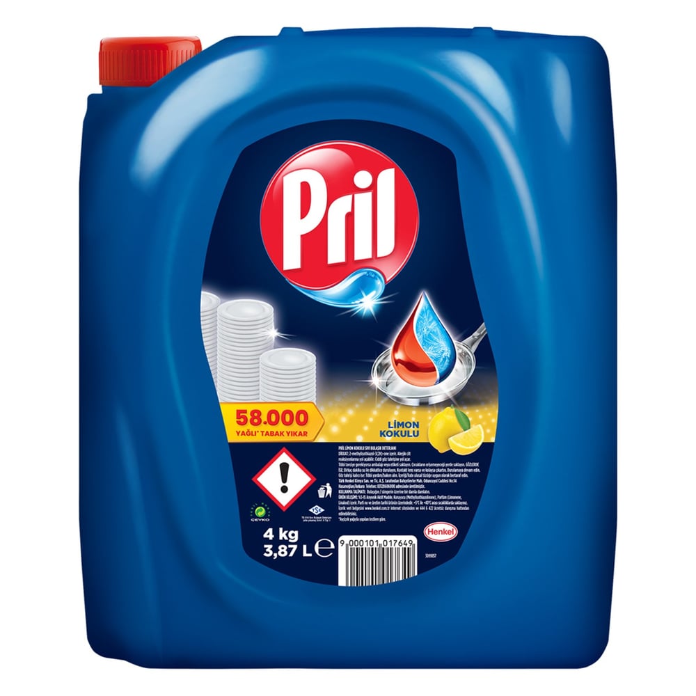 PRİL SIVI BULAŞIK DETERJANI  LİMON 4 KG