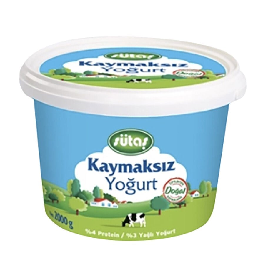 SÜTAŞ KAYMAKSIZ YOĞURT KOVA 2000 GR