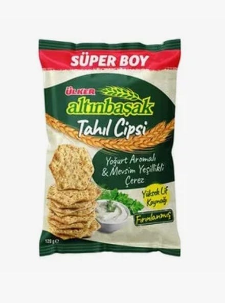ÜLKER ALTINBAŞAK TAHILLI CİPS YOĞURT&MEVSİM YEŞİLLİKLERİ 120 GR