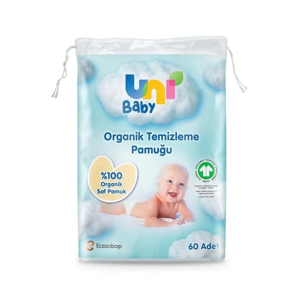 UNI BABY BEBEK TEMİZLEME PAMUĞU 60'LI