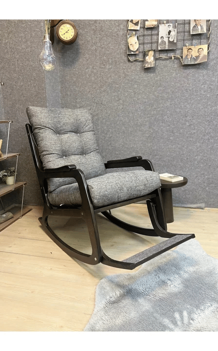 Kontes Keten Kumaş Sallanan Sandalye | Dinlenme Koltuğu | Kitap Okuma Koltuğu