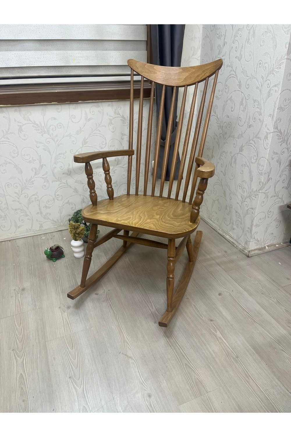 Teksas Açık Ceviz Sallanan Sandalye