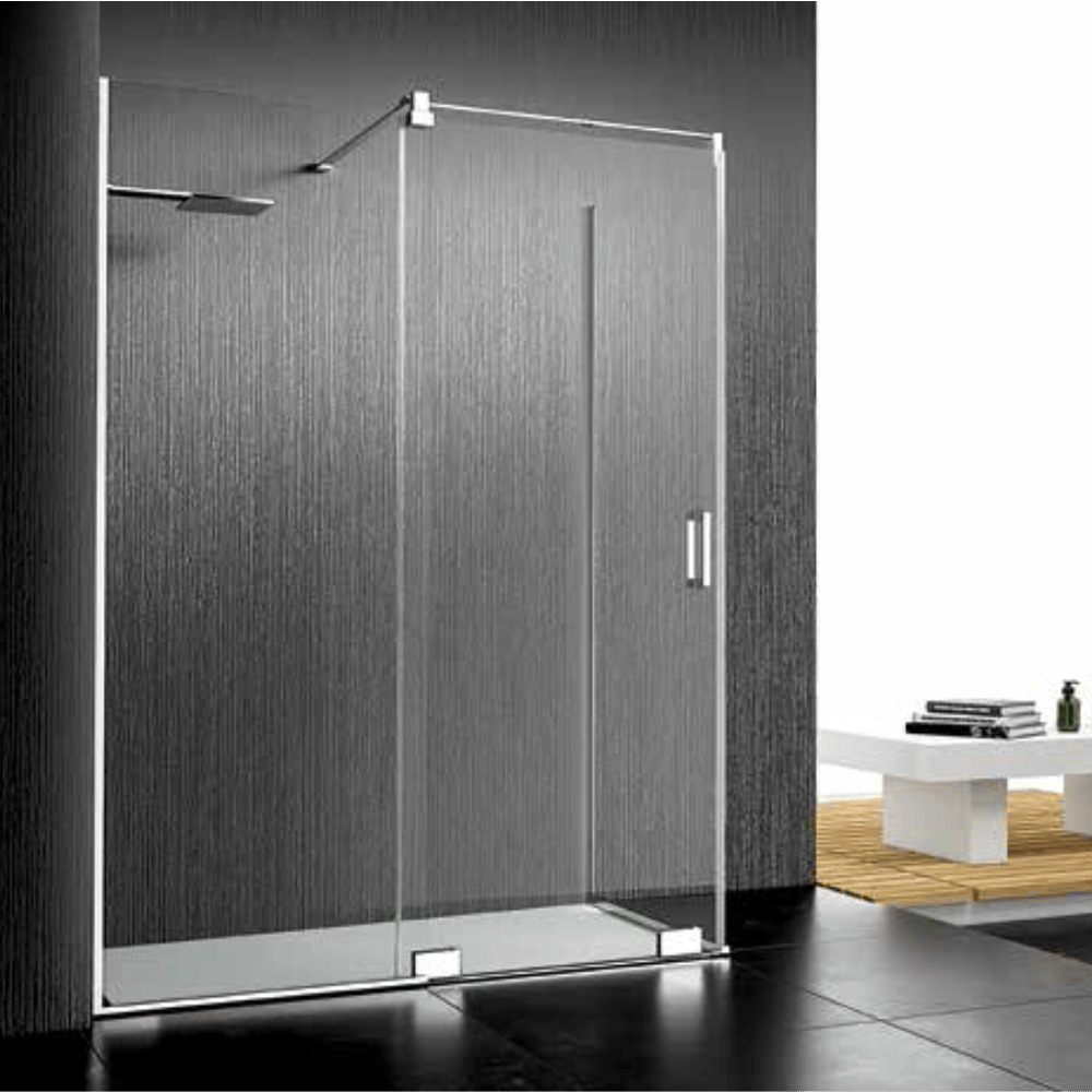 PAKDUŞ VERA D221A Yan Panelli, 2 Sabit 1 Açılır, Dikdörtgen, 8 Mm, H:190 Cm Şeffaf Duşakabin
