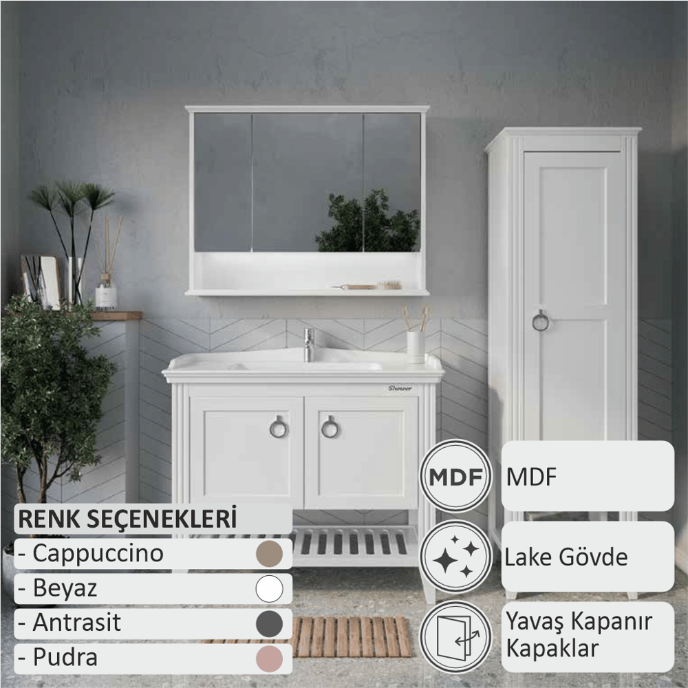 SHOWER FLORYA Banyo Dolabı 80 Cm