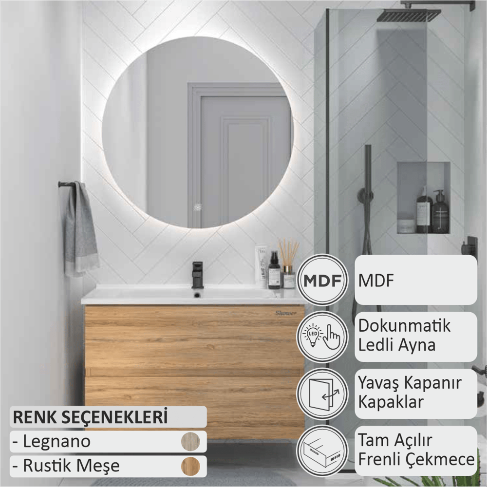 SHOWER IDOL Banyo Dolabı 85 Cm 