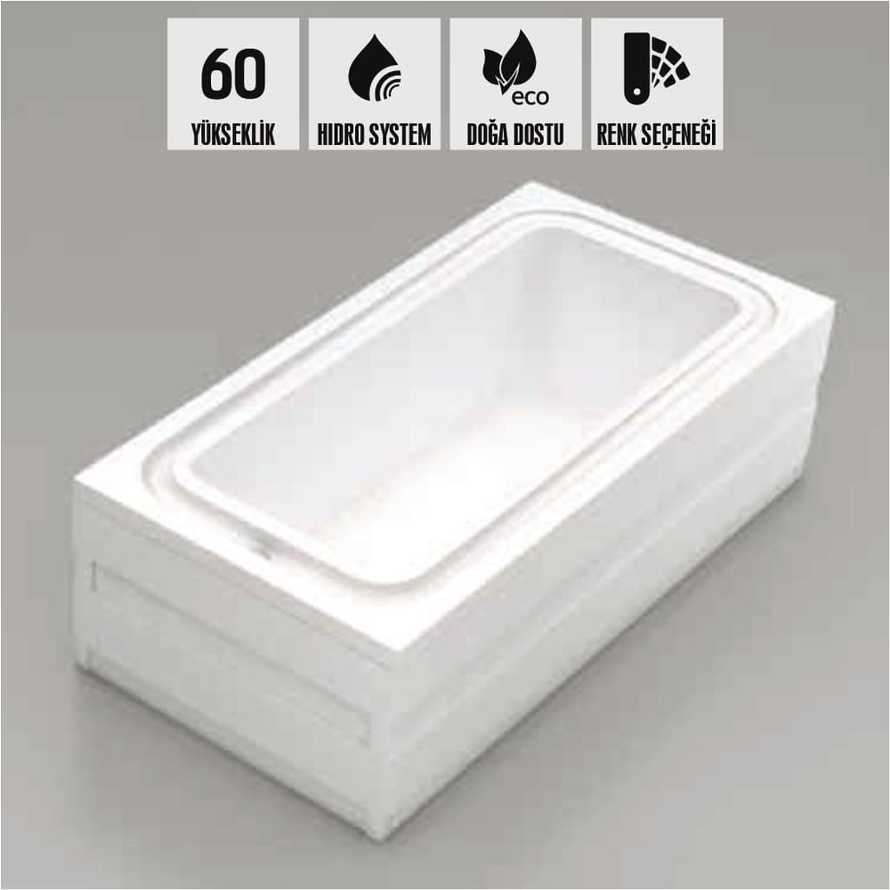 SHOWER NEO Dikdörtgen Taşmalı Özel Küvet