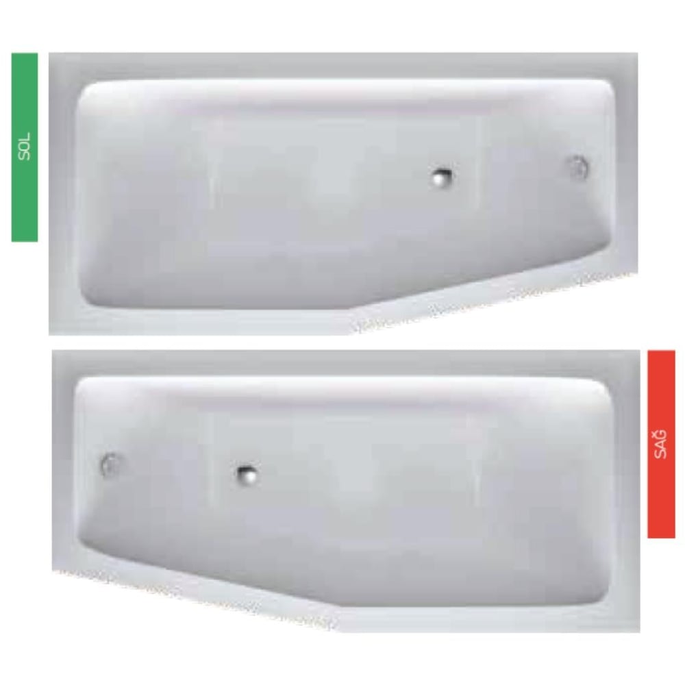 SHOWER PENTA Dikdörtgen Taşmalı Özel Küvet