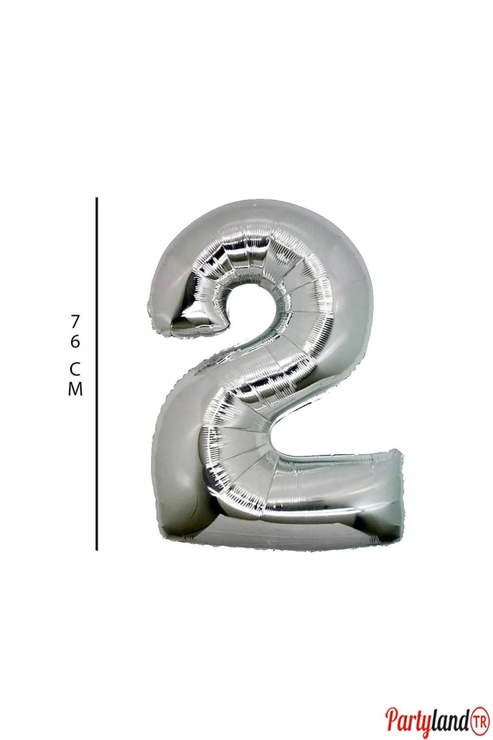2 - Rakam 76 Cm. Gümüş Folyo Balon