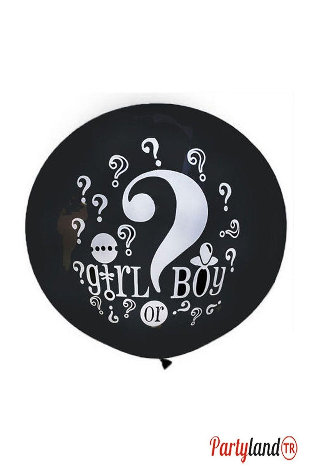 Cinsiyet Belirleme Balonu Siyah 60 Cm. Büyük Boy