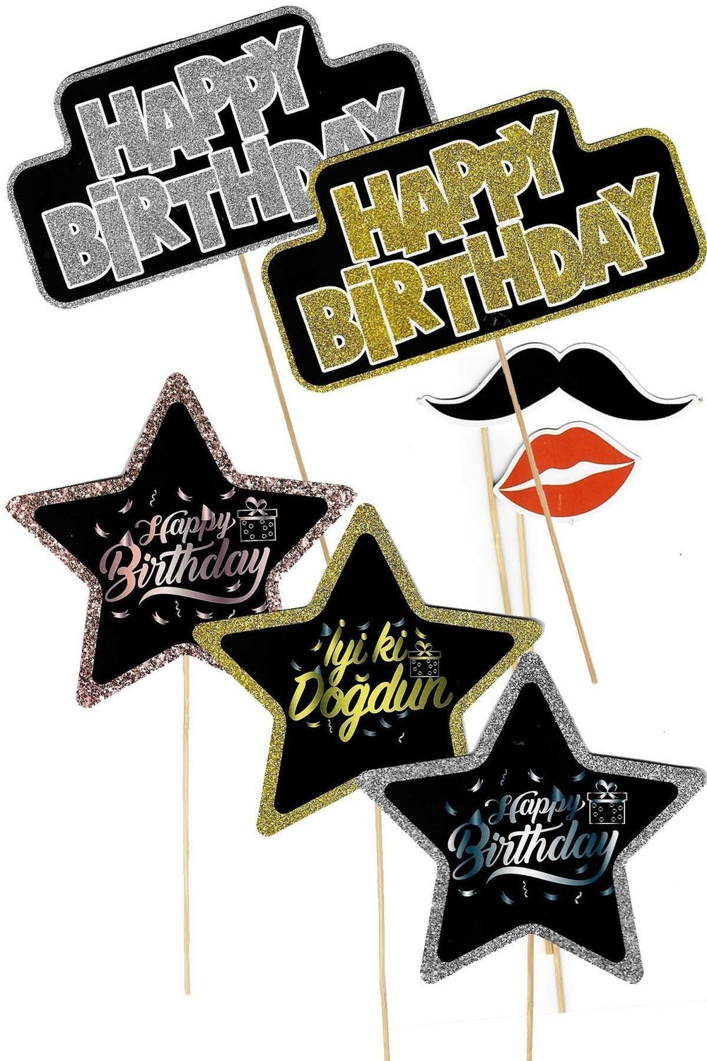 Happy Bırthday Iyi Ki Doğdun Konuşma Balonu 12 Adet