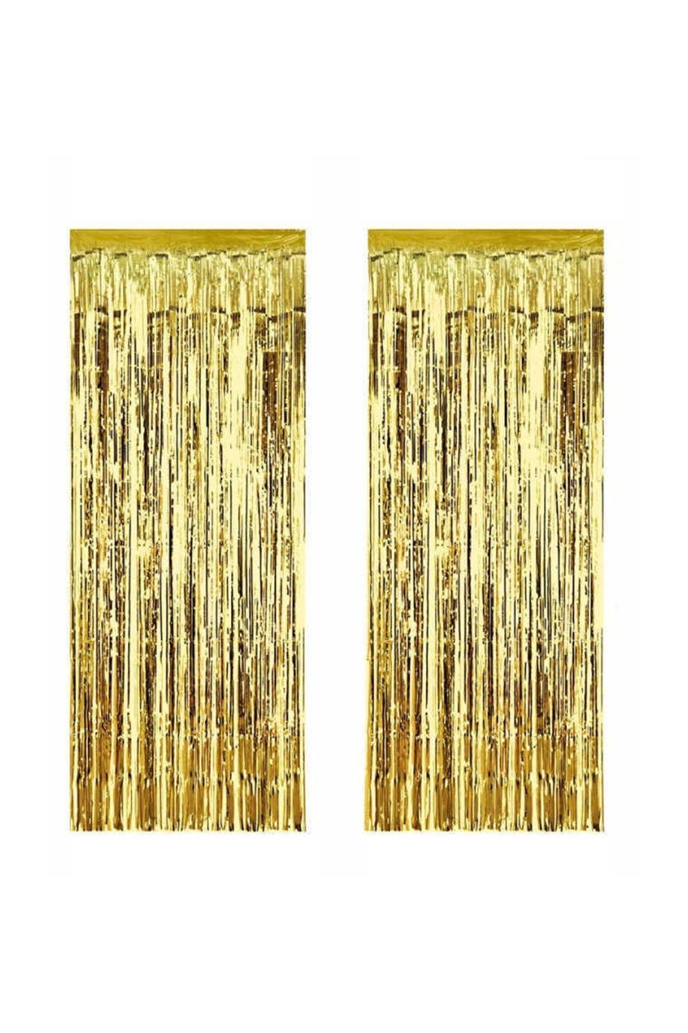 Metalize Gold Arka Fon Perde