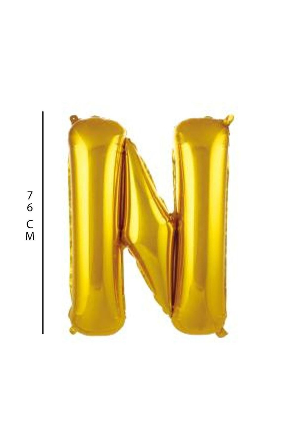 N - Harfi 76 Cm. Gold Folyo Balon