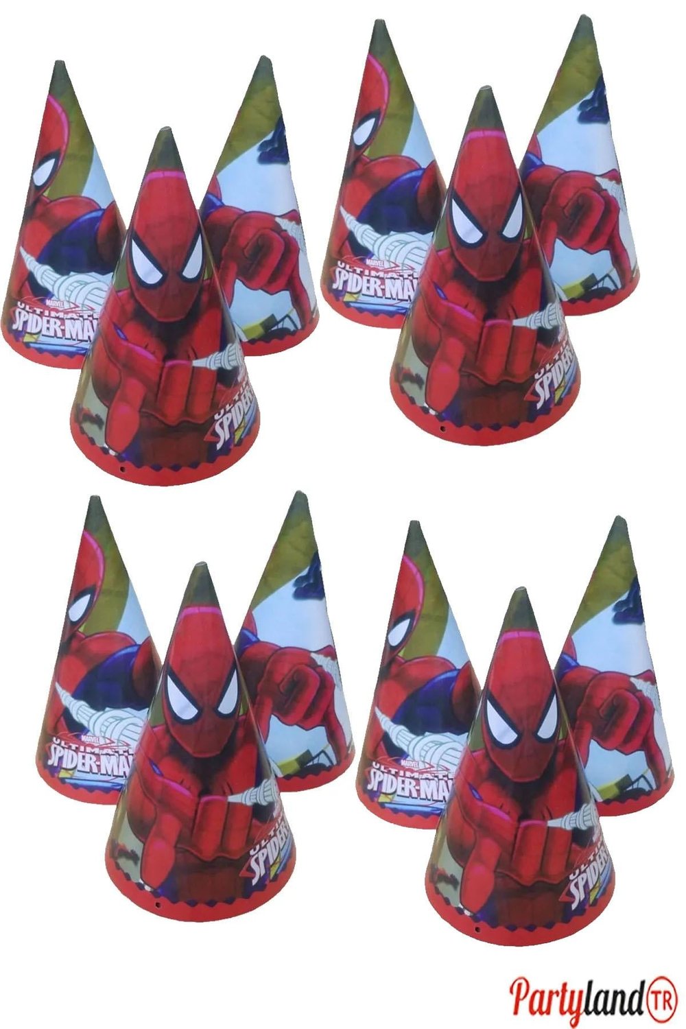 Örümcek Adam Spiderman 12 Adet Karton Şapka