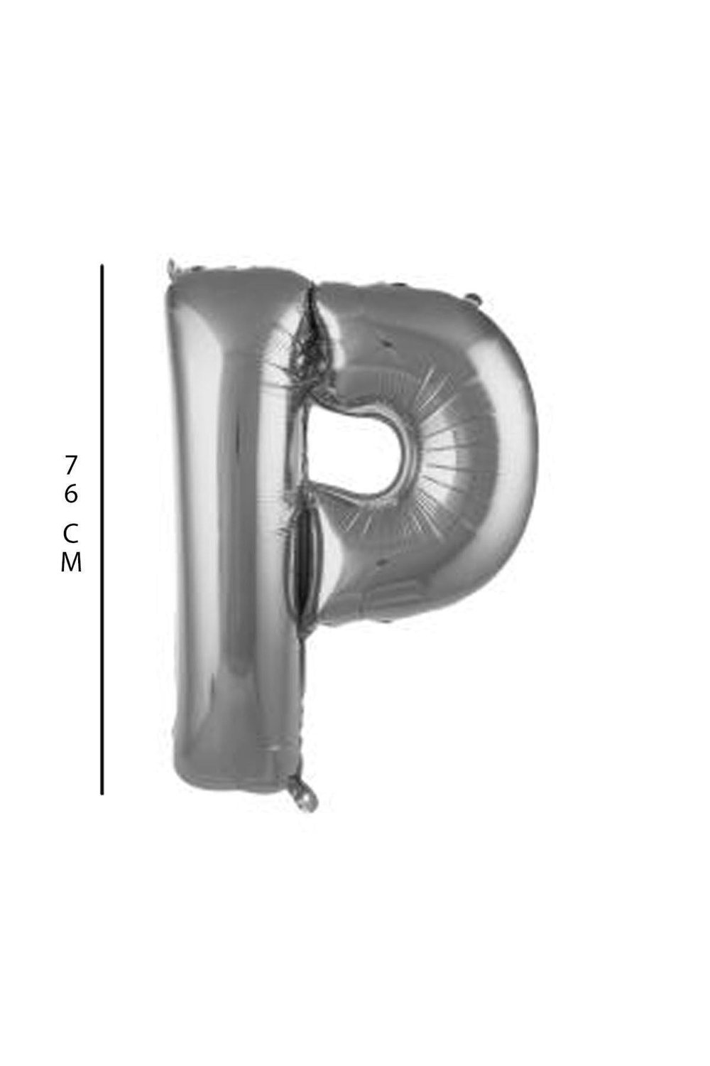 P - Harfi 76 Cm. Gümüş Folyo Balon