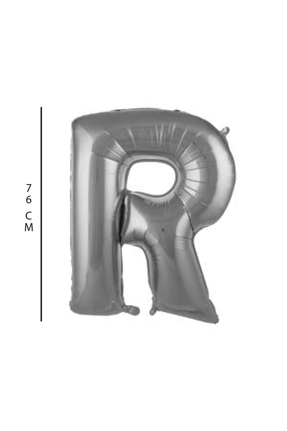 R - Harfi 76 Cm. Gümüş Folyo Balon