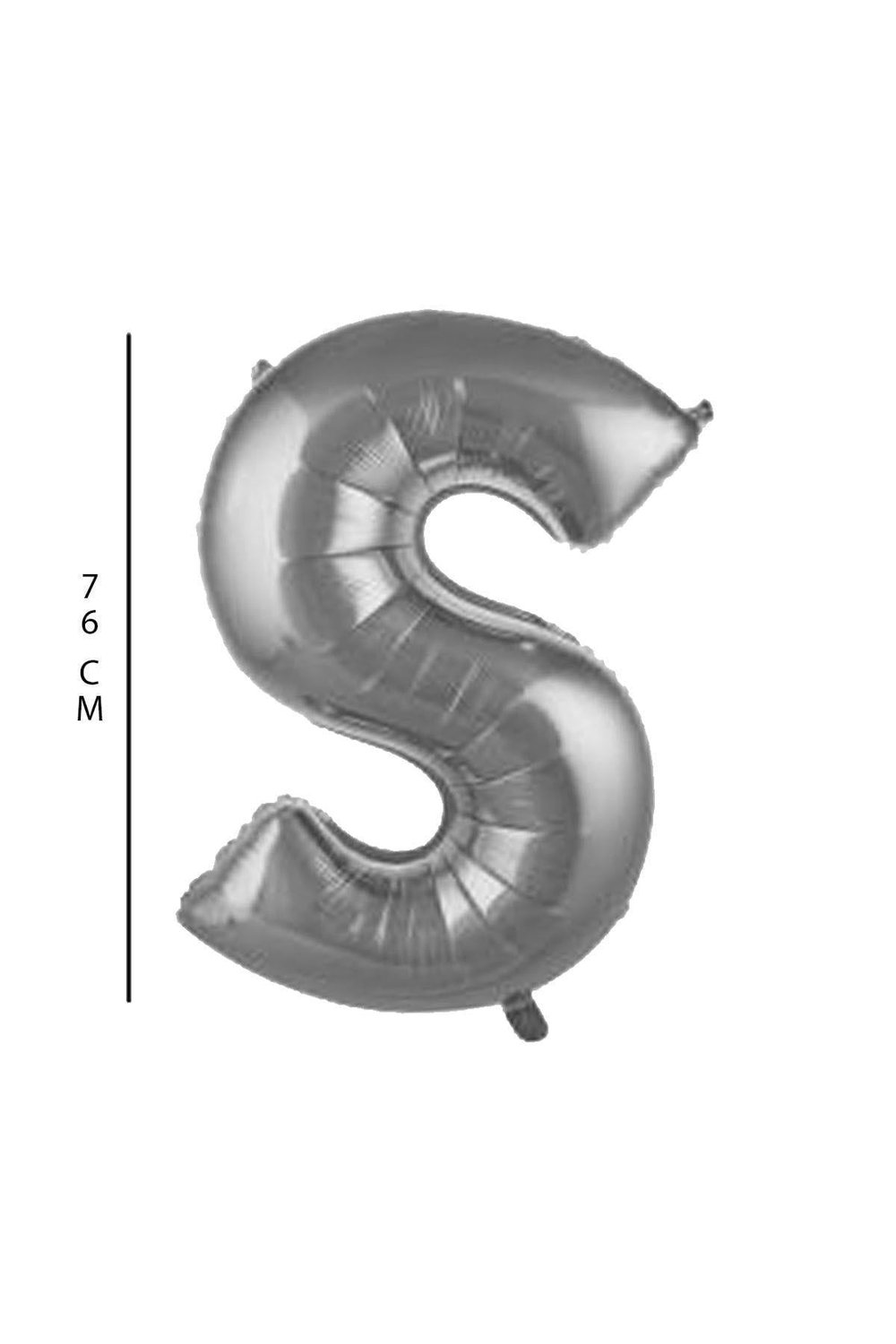 S - Harfi 76 Cm. Gümüş Folyo Balon