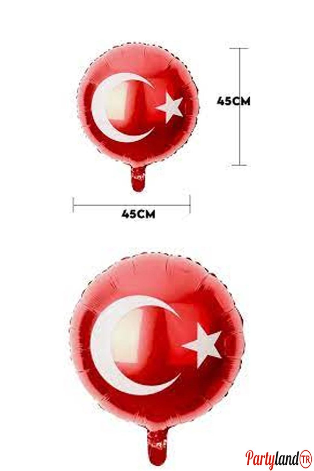 Türk Bayrağı 45 cm. Folyo Balon
