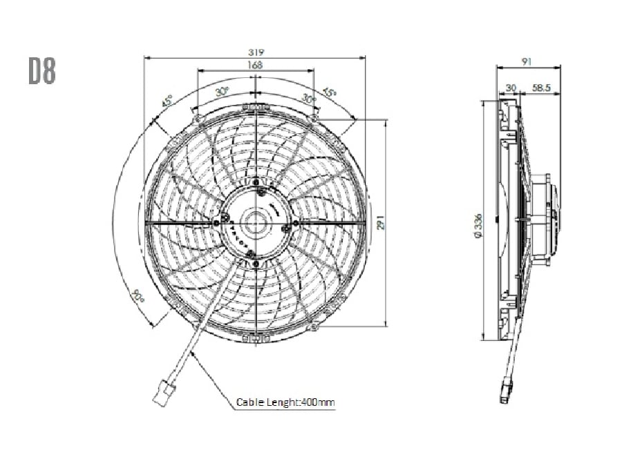 12'' KOMPLE YASSI INCE EMICI KALIN MOTOR HELIS FAN 5702112120006 12V
