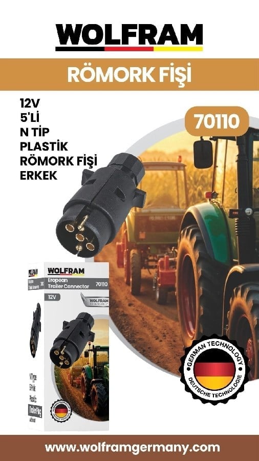 5 Li N Tip Plastik Romork Fisi Erkek 12V