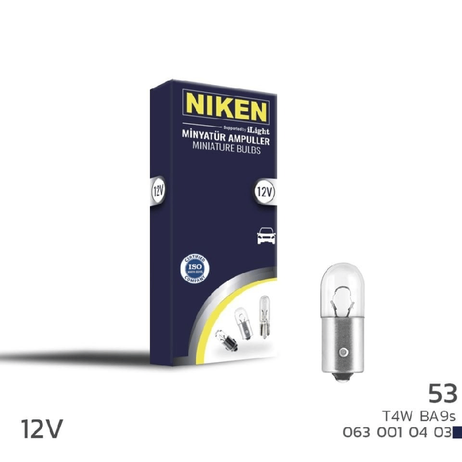 AMPUL 12V 53 AMPUL 4W BA9s (12V) 10LU