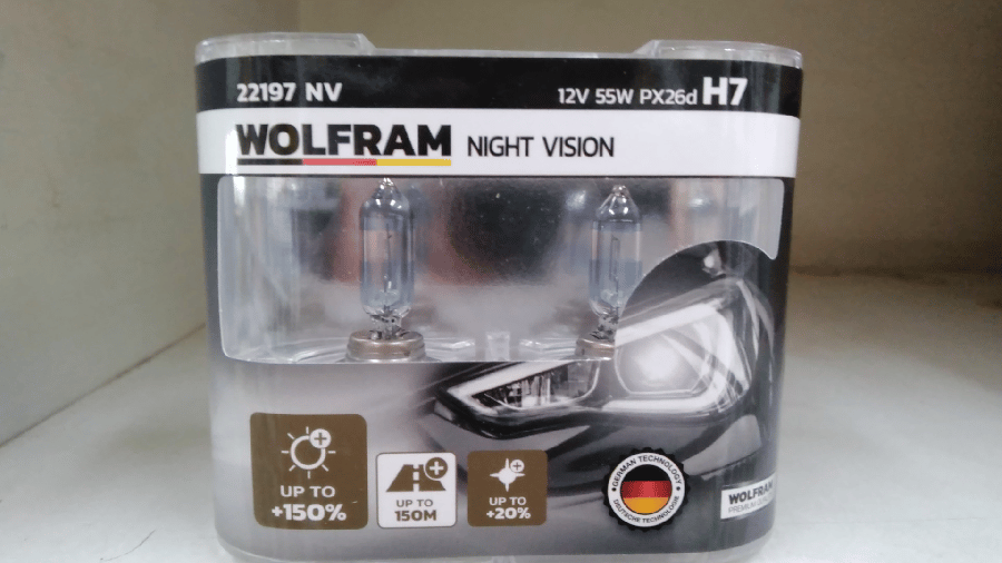 AMPUL 12V H7 55W PX26d NIGHT VISION +YUZDE150  FAZLA + YUZDE20  BEYAZ ISIK TAKIM