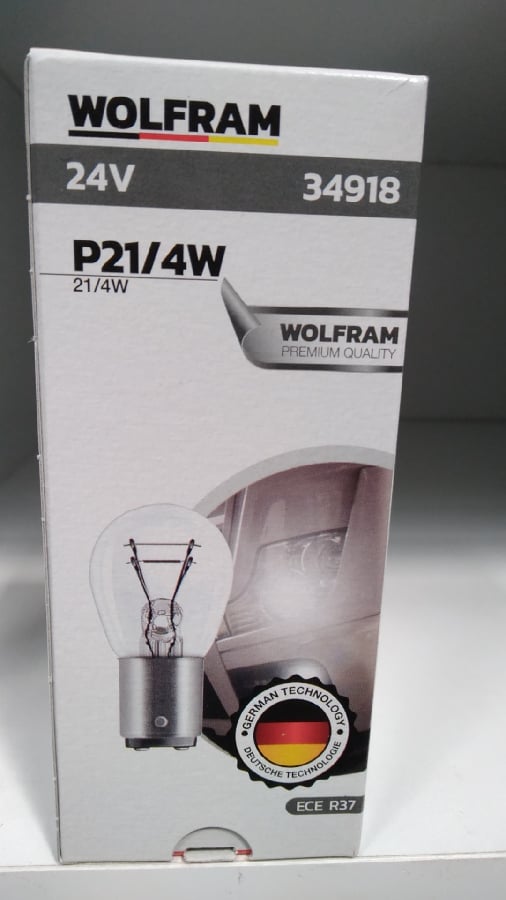 AMPUL 24V P21/4W 21/4W BAZ15d 1016 AMPUL YAN TIRNAK (MAN)