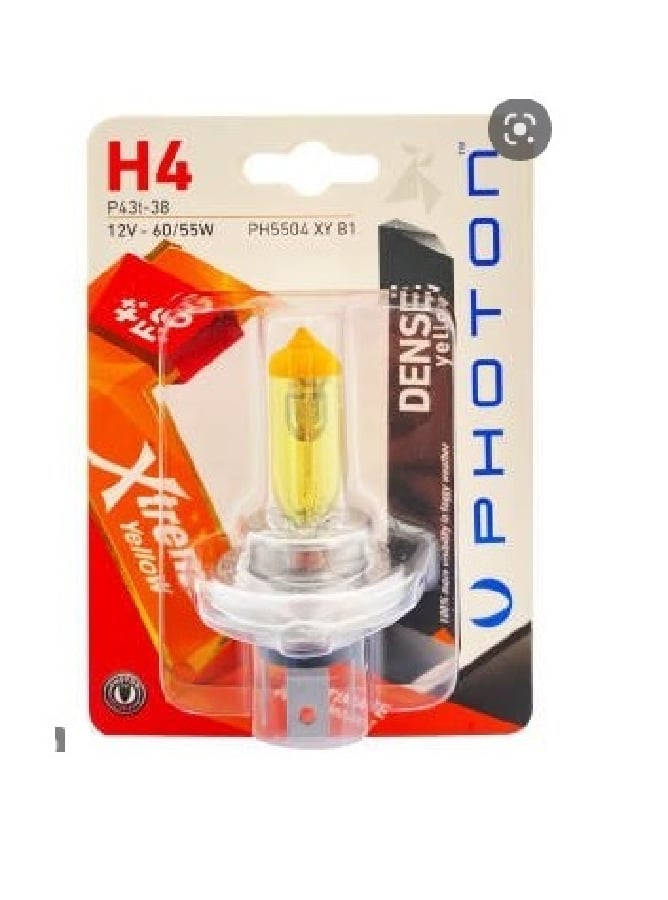 AMPUL H4 12V 60/55W XTREME YELLOW (TEKLI BLISTER)