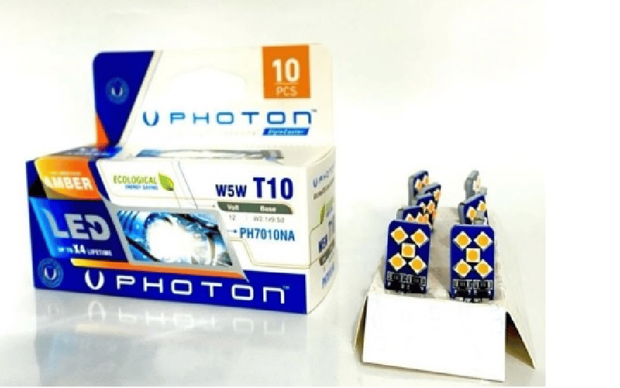 AMPUL T10 W5W 12V 6SMD LED AMBER (9LU PAKET) PAKET