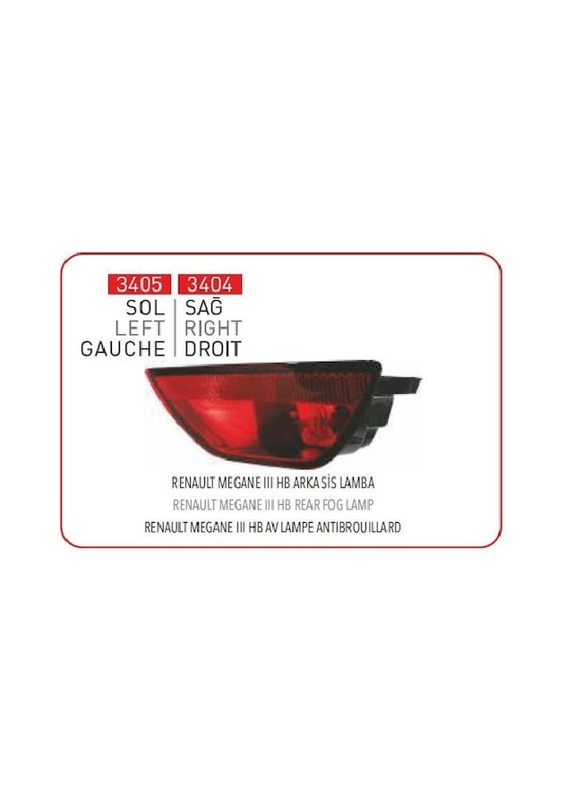 ARKA SIS LAMBASI SOL MEGANE 3 265850009R