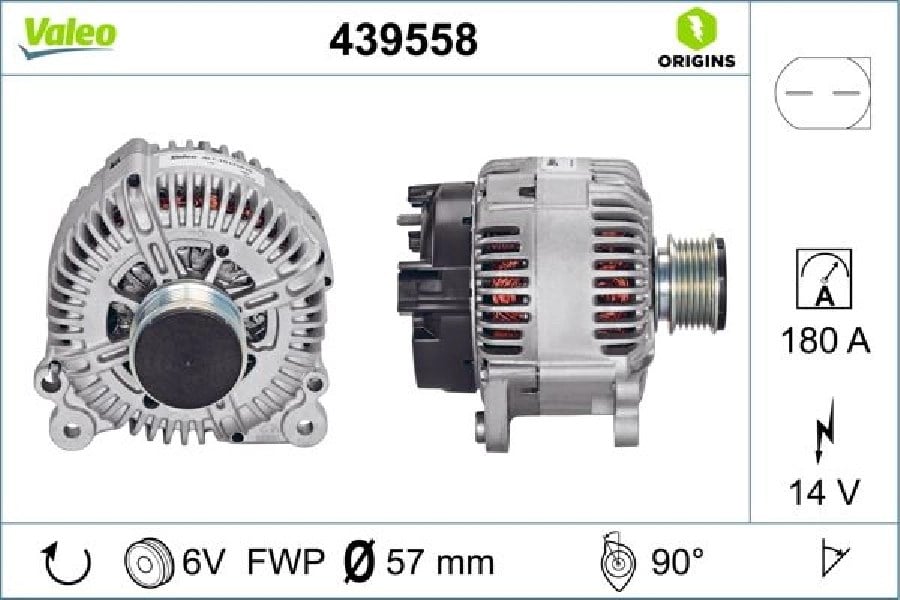 Alternator 12V 180A Passat 20 / 32 / 36FSI / 20TDI / 20TDI / Exeo 20TDI